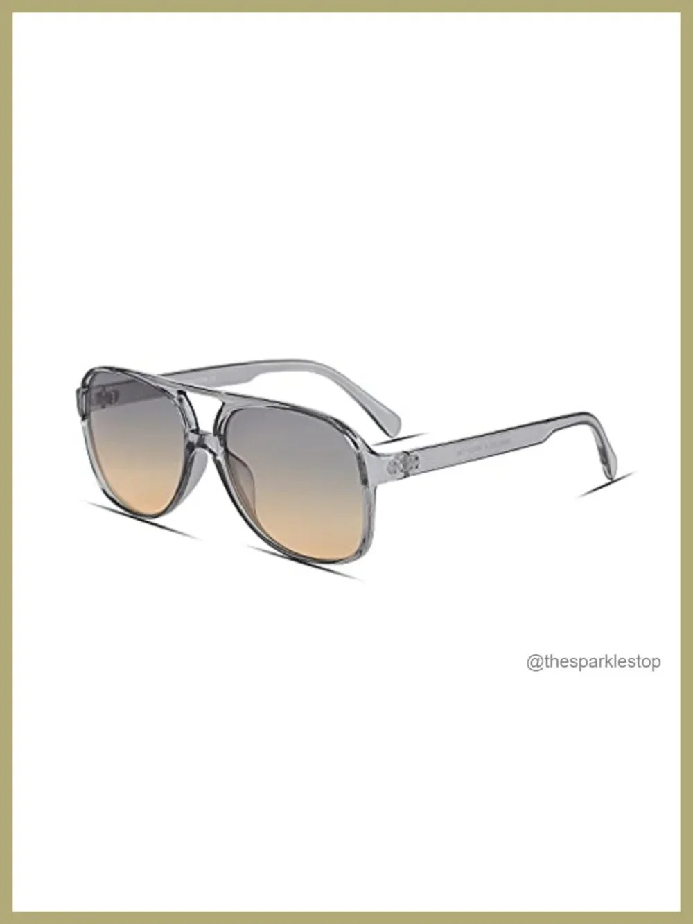 Vintage Retro Oversized Aviator Sunglasses UV400 Protection for Women Men